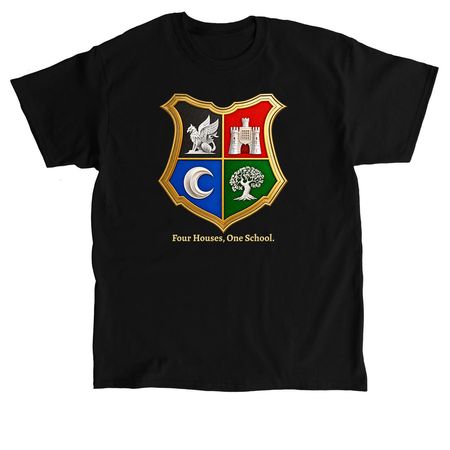 Four Houses, a Black Classic Unisex Tee