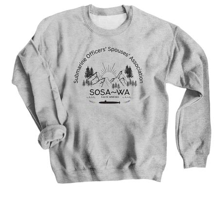 SOSA-WA Logo 2, a Sport Grey Crewneck Sweatshirt