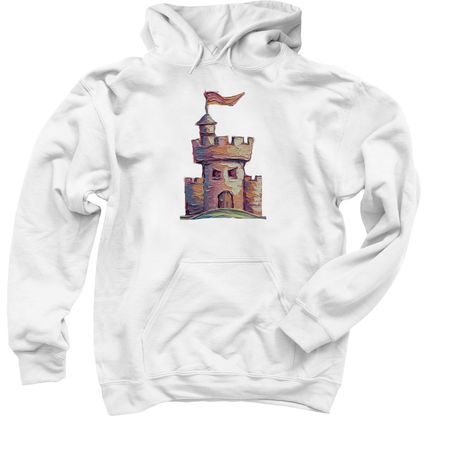 Angry C., a White Pullover Hoodie