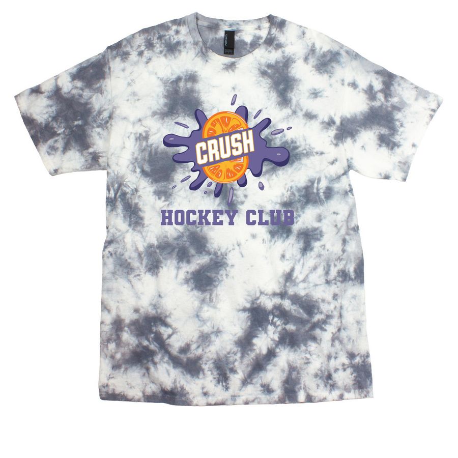 "Hockey Club" Tie Dye, a Grey Crystal Tie Dye Tee