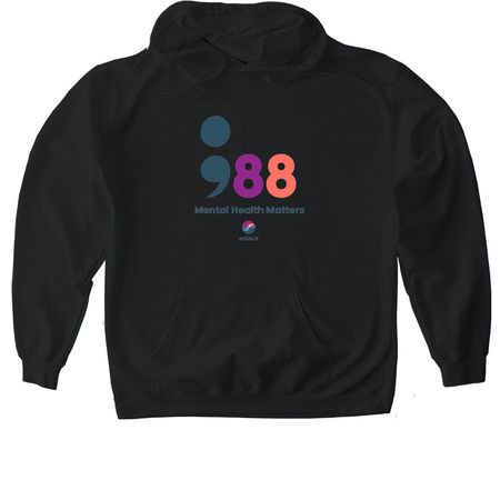 988, a Black Gildan Softstyle Pullover Hoodie