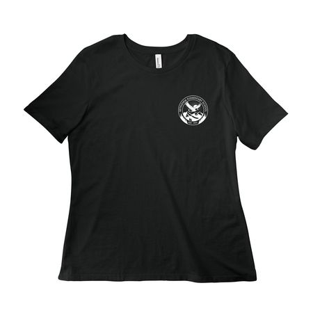 Eco-Friendly & 100% Cotton - White Logo, a Vintage Black Women?s Relaxed Cotton Tee