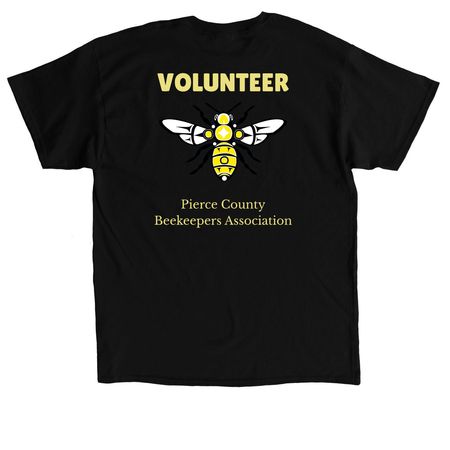 Volunteer - Adult & Youth T-Shirts, a Black Classic Unisex Tee (back-view)
