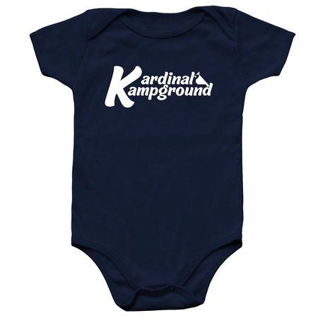 Kardinal Kampground Baby, a Navy Infant Onesie