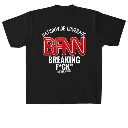 BFNN, a Black Heavyweight Garment Dye Tee (back-view)