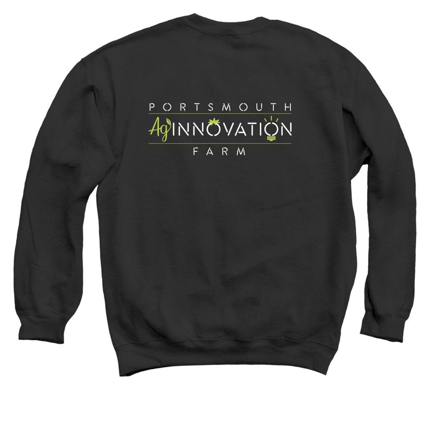 AgInnovation Farm Shirts, a Black Crewneck Sweatshirt (back-view)