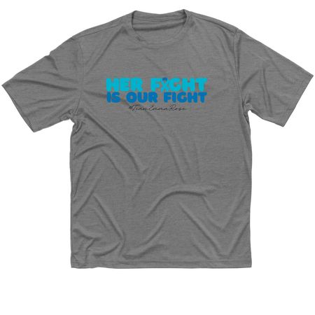 Her Fight is Our Fight - Activewear, a Grey Concrete Heather Classic Performance Tee