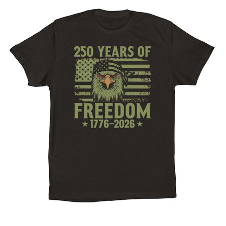 250 Years of Freedom, a Black Premium Cotton Tee