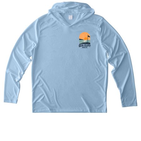Performance Tees, Hoodies, Polos, a Light Blue UV Performance Long Sleeve Hoodie