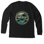 Logan Till Memorial????, a Solid Black Blend Premium Long Sleeve Tee (back-view)