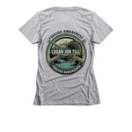 Logan Till Memorial????, a Dark Heather Grey Women's Slim Fit Tee (back-view)