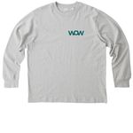Worth Over Worry Project, a Cool Heather Grey Stanley/Stella Unisex Freestyler Heavyweight Long Sleeve Tee (back-view)