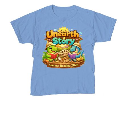 Unearth a Story, a Carolina Blue Youth Unisex Tee