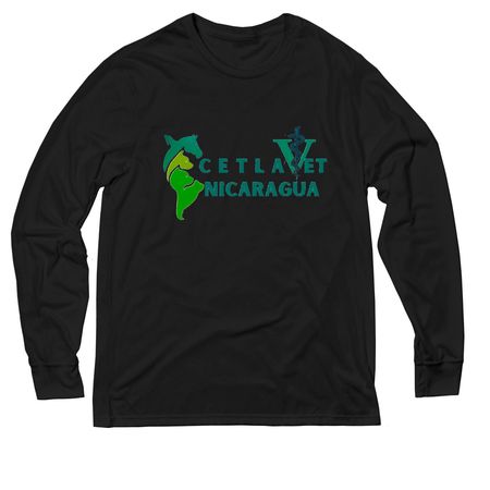 CetlaVet Nicaragua, a Deep Black Allmade Eco Triblend Long Sleeve Tee