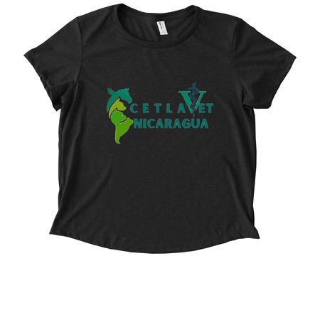 CetlaVet Nicaragua, a Space Black Allmade Eco Triblend Women?s Scoop Neck Tee