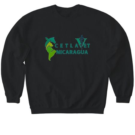 CetlaVet Nicaragua, a Black Softstyle Crewneck Sweatshirt