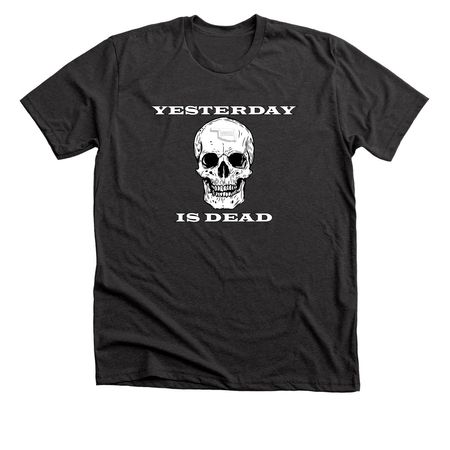 Yesterday Is Dead, a Dark Grey Heather Premium Unisex Tee