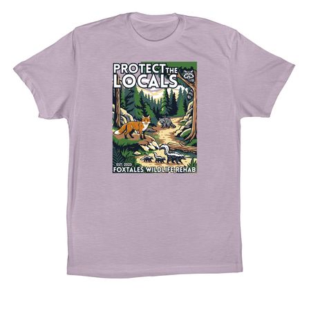 Foxtales Wildlife Rehab, a Light Violet Premium Cotton Tee