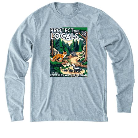 Foxtales Wildlife Rehab, a I Like You Blue Allmade Eco Triblend Long Sleeve Tee