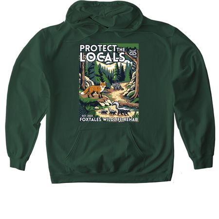 Foxtales Wildlife Rehab, a Forest Green Softstyle Pullover Hoodie