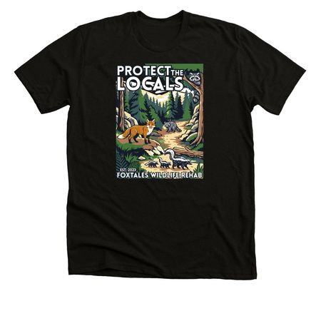 Foxtales Wildlife Rehab, a Solid Black Blend Premium Unisex Tee