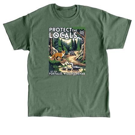 Foxtales Wildlife Rehab, a Military Green Classic Unisex Tee