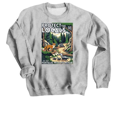Foxtales Wildlife Rehab, a Sport Grey Crewneck Sweatshirt