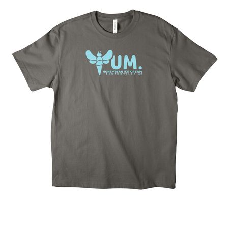 Yum shirt design - blue, a Asphalt Unisex Heavyweight Tee