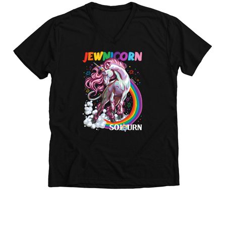 SOJOURN "Jewnicorn" shirt, a Solid Black Blend Premium V-Neck Tee