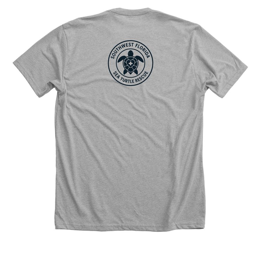 Shells of Hope: World Turtle Day, a Athletic Heather Premium Unisex Tee (back-view)