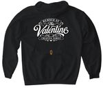 The Valentine Family, a Black Gildan Softstyle Pullover Hoodie (back-view)