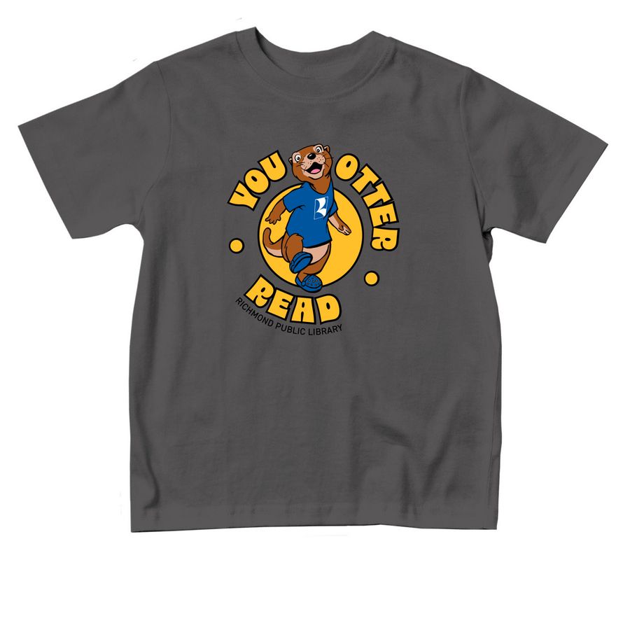 You Otter Read Toddler Tee, a Charcoal Toddler Tee