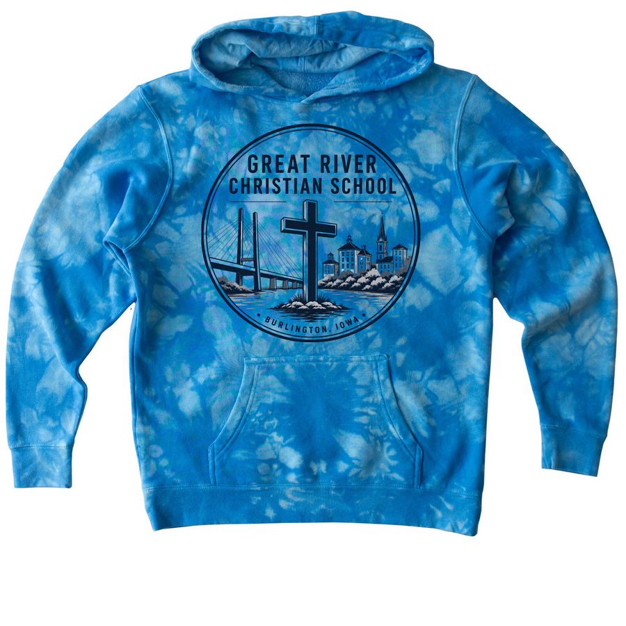 GRCS Apparel Extravaganza!&nbsp;&nbsp;, a Aqua Blue Youth Tie Dye Pullover Hoodie