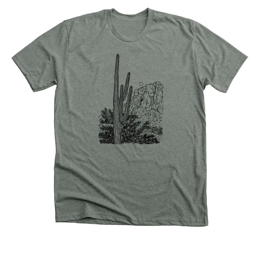 Superstition Mountains, a Deep Heather Premium Unisex Tee