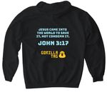 Gorilla Tag Church Merch, a Black Gildan Softstyle Pullover Hoodie (back-view)
