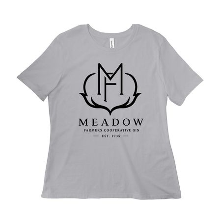 Meadow Modern, a Solid Athletic Grey Women?s Relaxed Cotton Tee