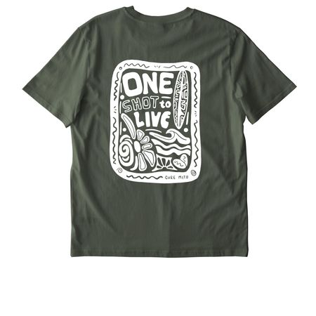 Mito Heart - Long/Short-Sleeve (Youth/Adult), a Khaki Green Stanley/Stella Unisex Creator 2.0 Tee (back-view)