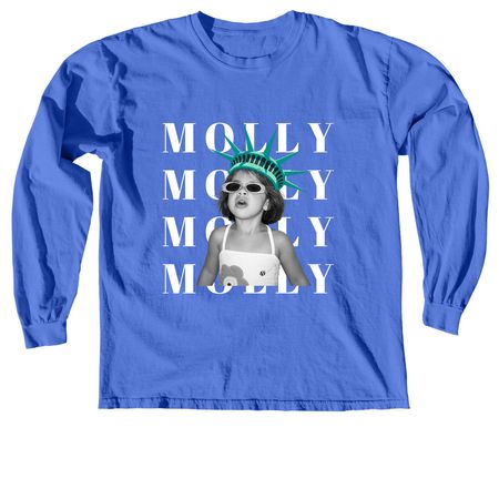 MMF Shirt, a Flo Blue Comfort Colors Long Sleeve Tee