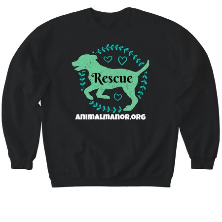 Animal Manor Sanctuary&nbsp;, a Black Softstyle Crewneck Sweatshirt