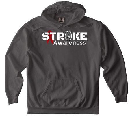 Stroke Advocacy, a Pepper Comfort Colors Pullover Hoodie