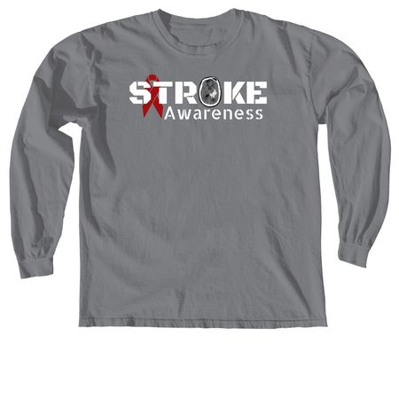 Stroke Advocacy, a Granite Comfort Colors Long Sleeve Tee