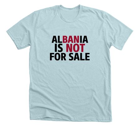 Albania Protests II, a Heather Ice Blue Premium Unisex Tee