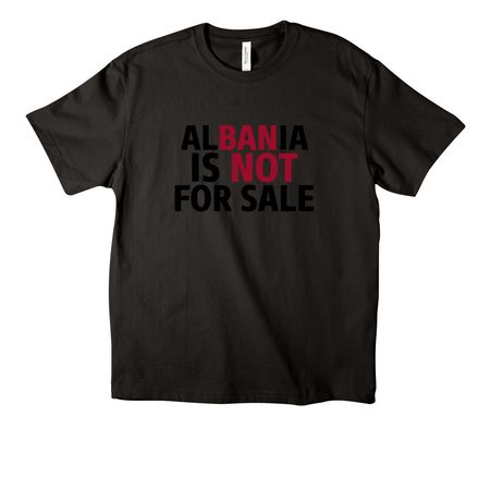 Albania Protests II, a Black Unisex Heavyweight Tee
