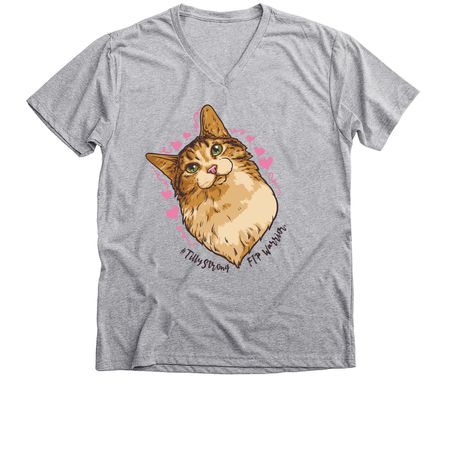 #TillyStrong, a Athletic Heather Premium V-Neck Tee