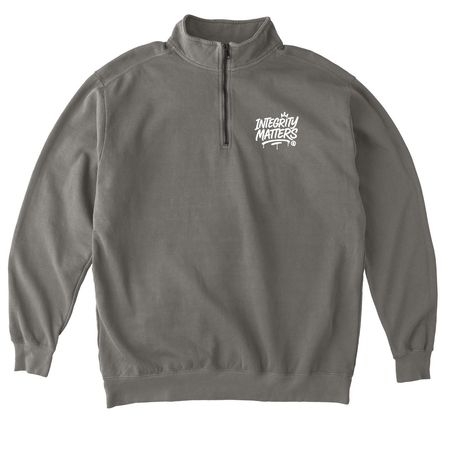 "Integrity Matters" Quarter Zip, a Grey Comfort Colors Quarter Zip Pullover