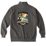 SBACC Quarter Zip Pullover, a Pepper Comfort Colors Quarter Zip Pullover (back-view)