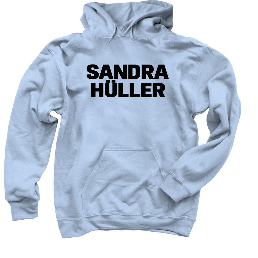 Official Sandra H?ller T Shirt, a Light Blue Pullover Hoodie