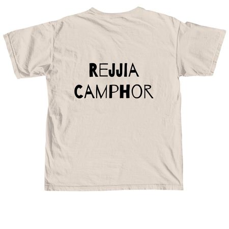 Girl in Nude T-Shirt, a Ivory Comfort Colors Unisex Tee (back-view)