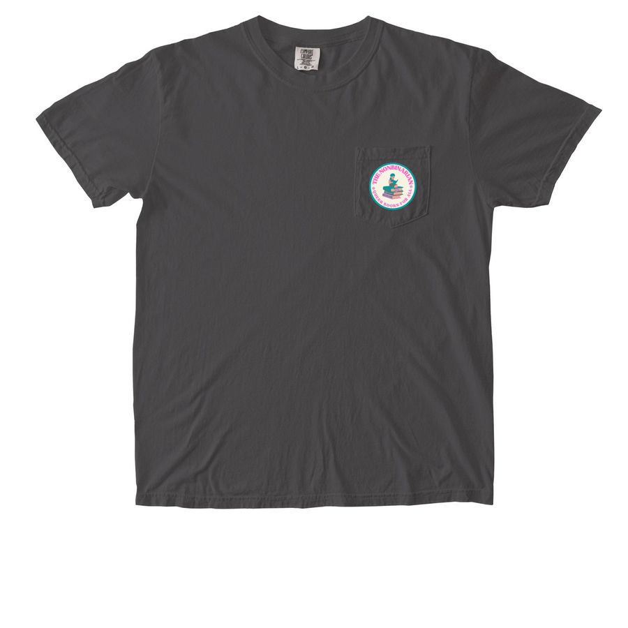 The Nonbinarian Comrade, a Pepper Comfort Colors Pocket Tee
