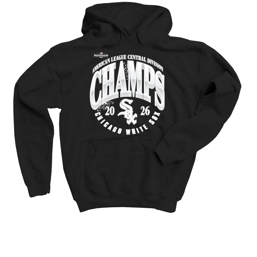 Chicago White Sox 2026 Al Central Division Ch, a Black Youth Pullover Hoodie